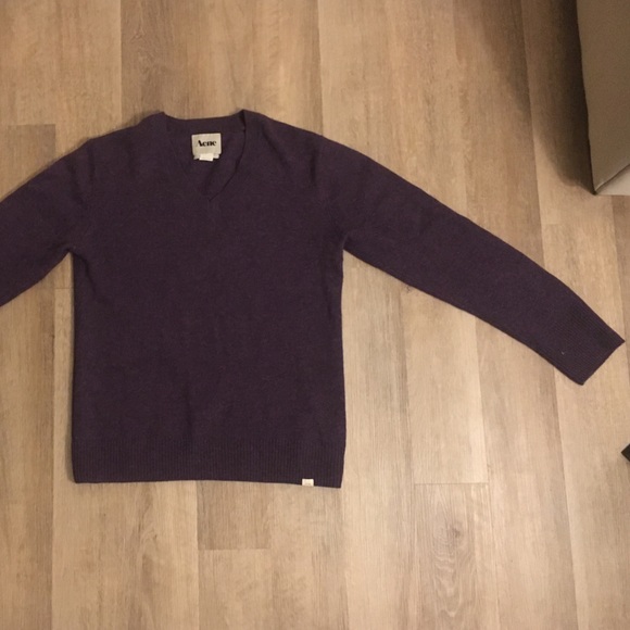 ACNE Purple Sweater, Lambs Wool - Picture 6 of 13